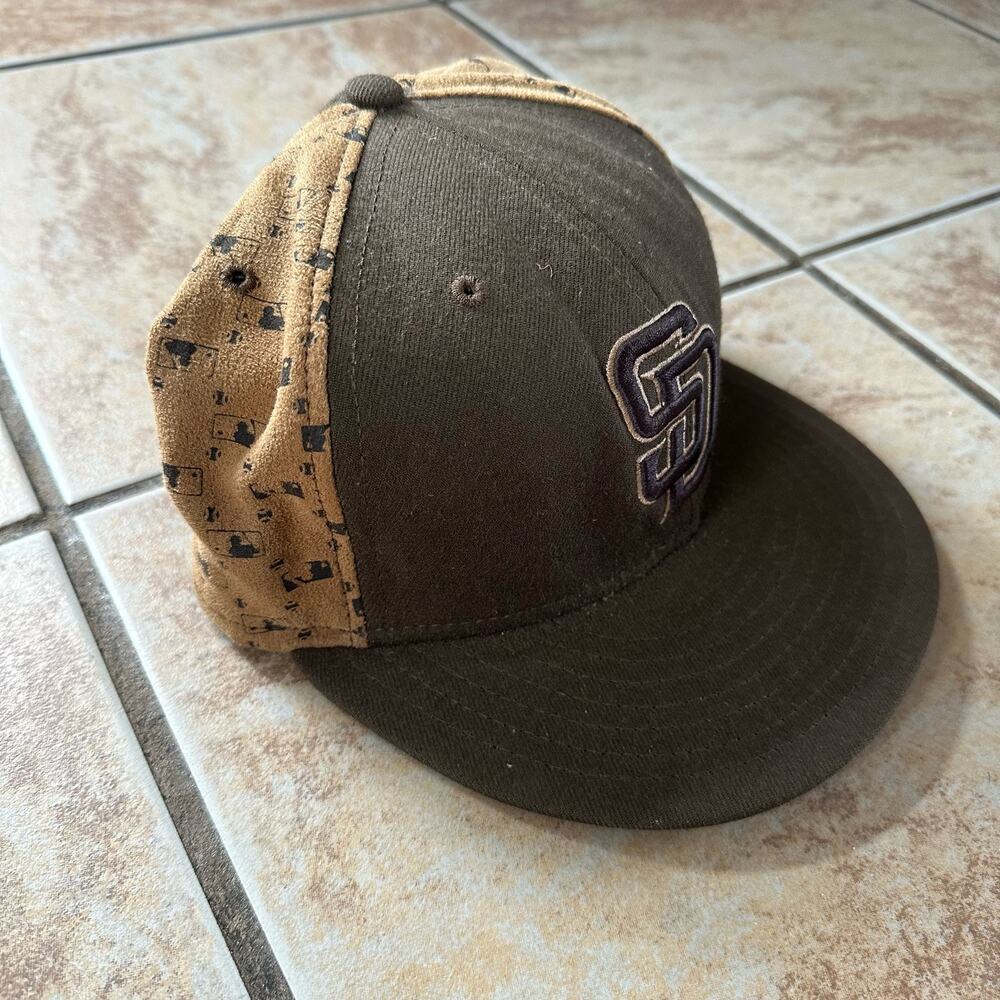 San Diego Padres New Era MLB Brown Baseball Hat Cap Size 7 5/8 - Picture 3 of 8